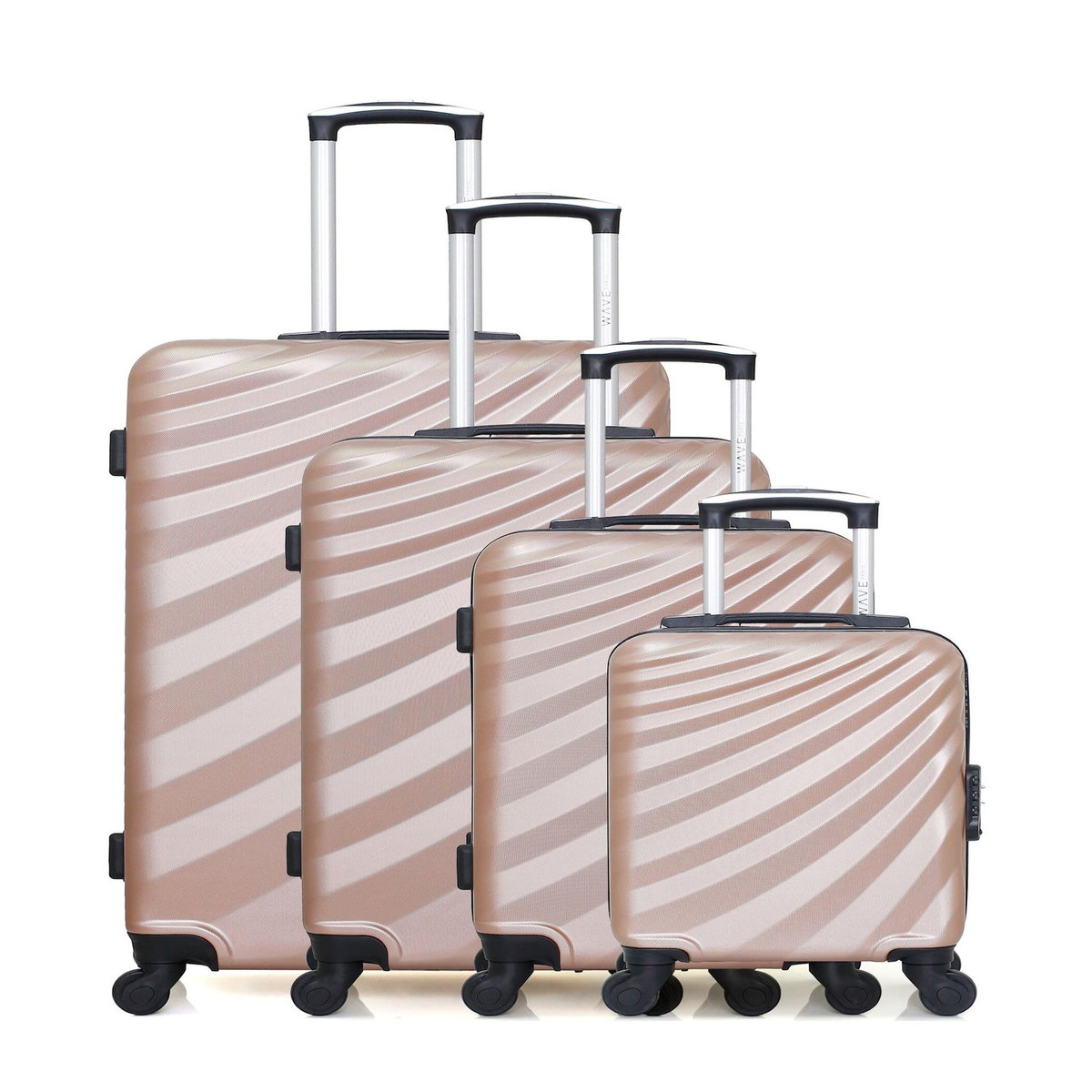 WAVE PARIS WAVE PARIS - Set de 4 Valises DANUBE-M 75 cm 4 Roues