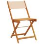 Voir la diapositive 4 : VIDAXL Chaises de bistrot lot de 2 beige bois d'acacia massif et tissu