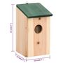 Voir la diapositive 6 : VIDAXL Nichoirs 10 pcs Bois de sapin massif 12x12x22 cm