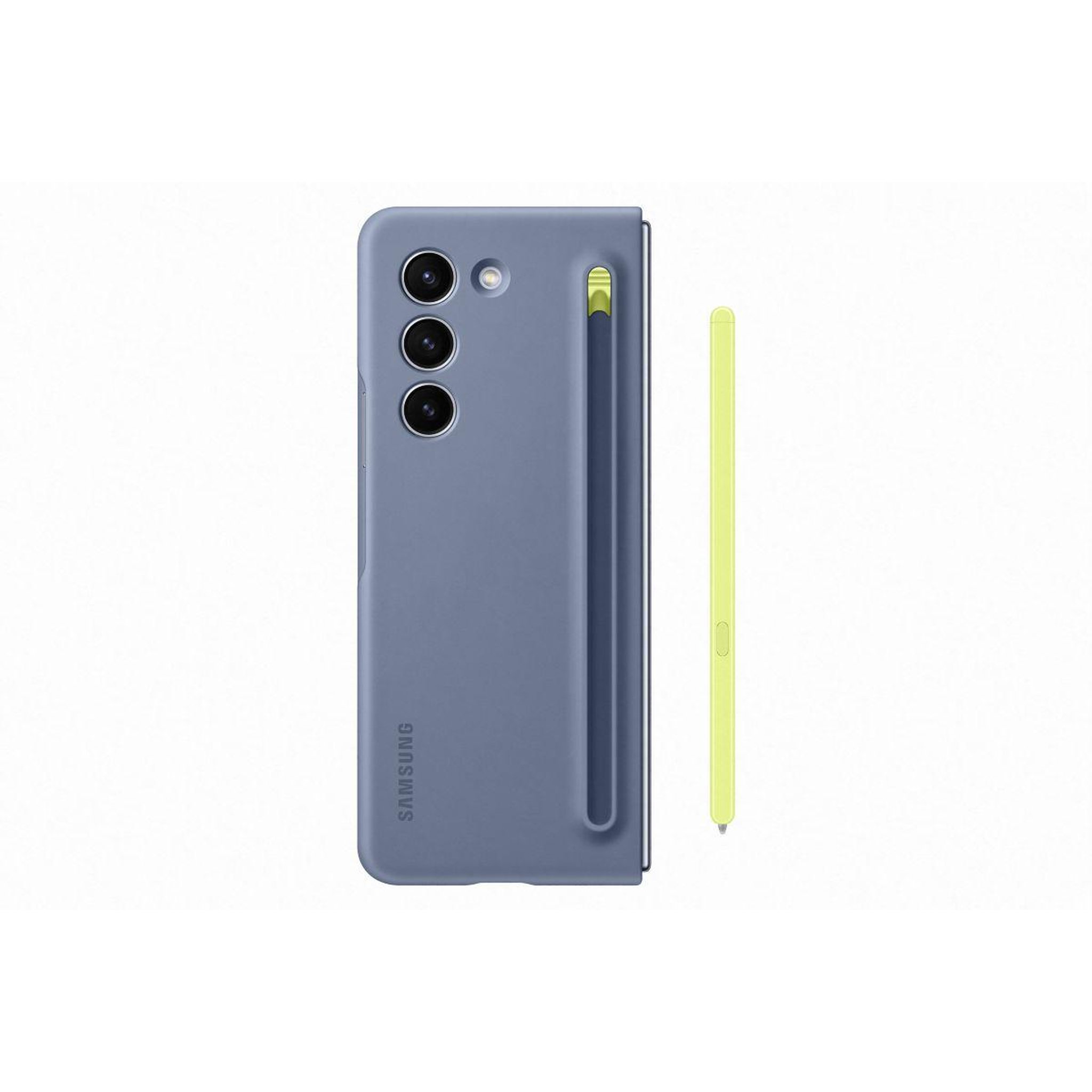 Voir la diapositive 4 : Samsung Coque Z Fold 5 S pen intégré Bleu