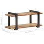 Voir la diapositive 6 : VIDAXL Meuble TV 90x40x40 cm Bois de recuperation massif