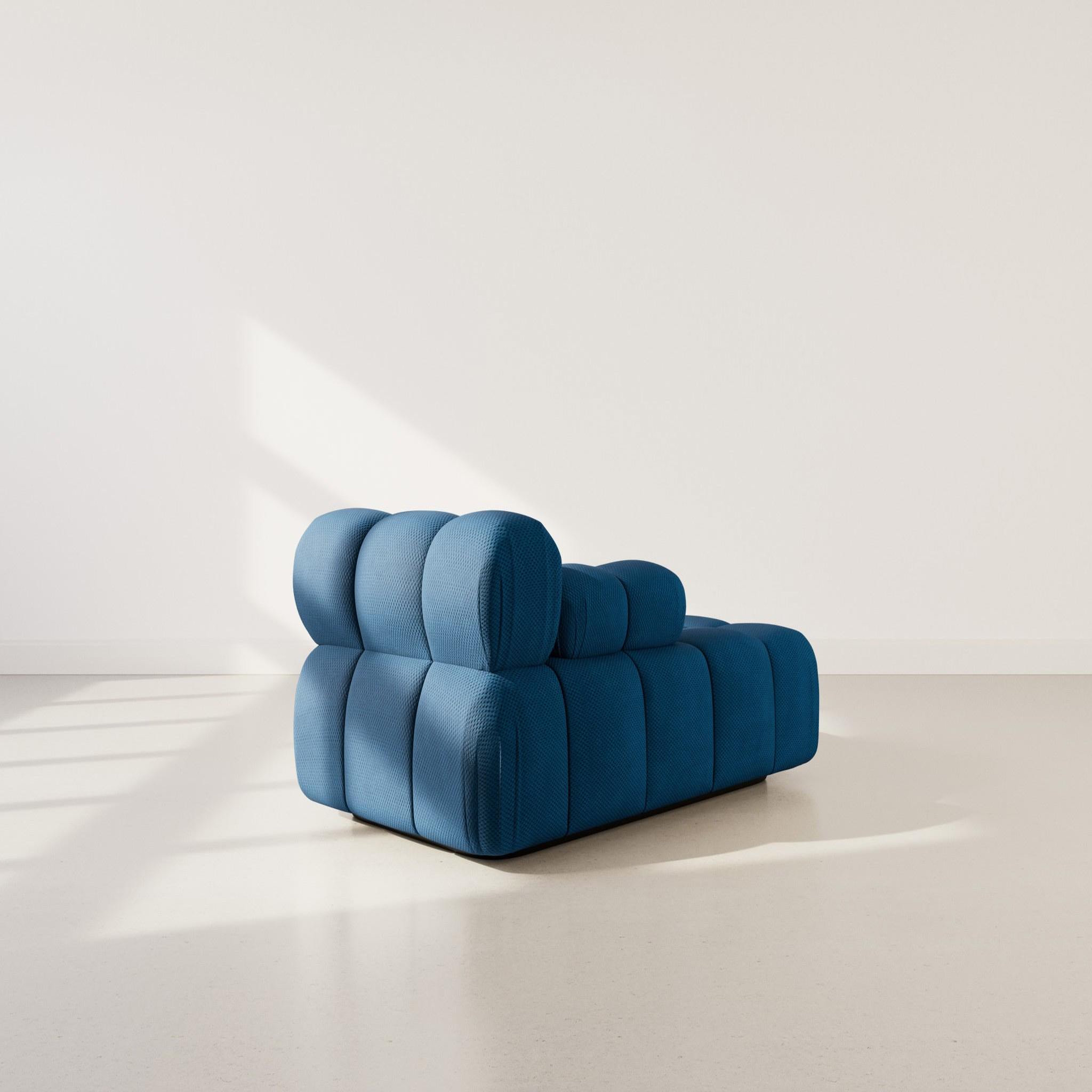 Voir la diapositive 5 : LISA DESIGN Ruby - module d'assise méridienne gauche en velours texturé