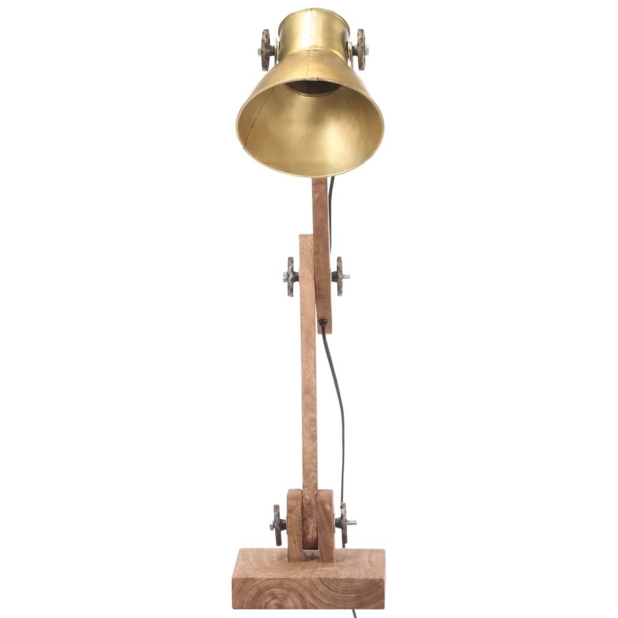 Voir la diapositive 3 : VIDAXL Lampe de bureau industrielle Laiton Rond 58x18x90 cm E27