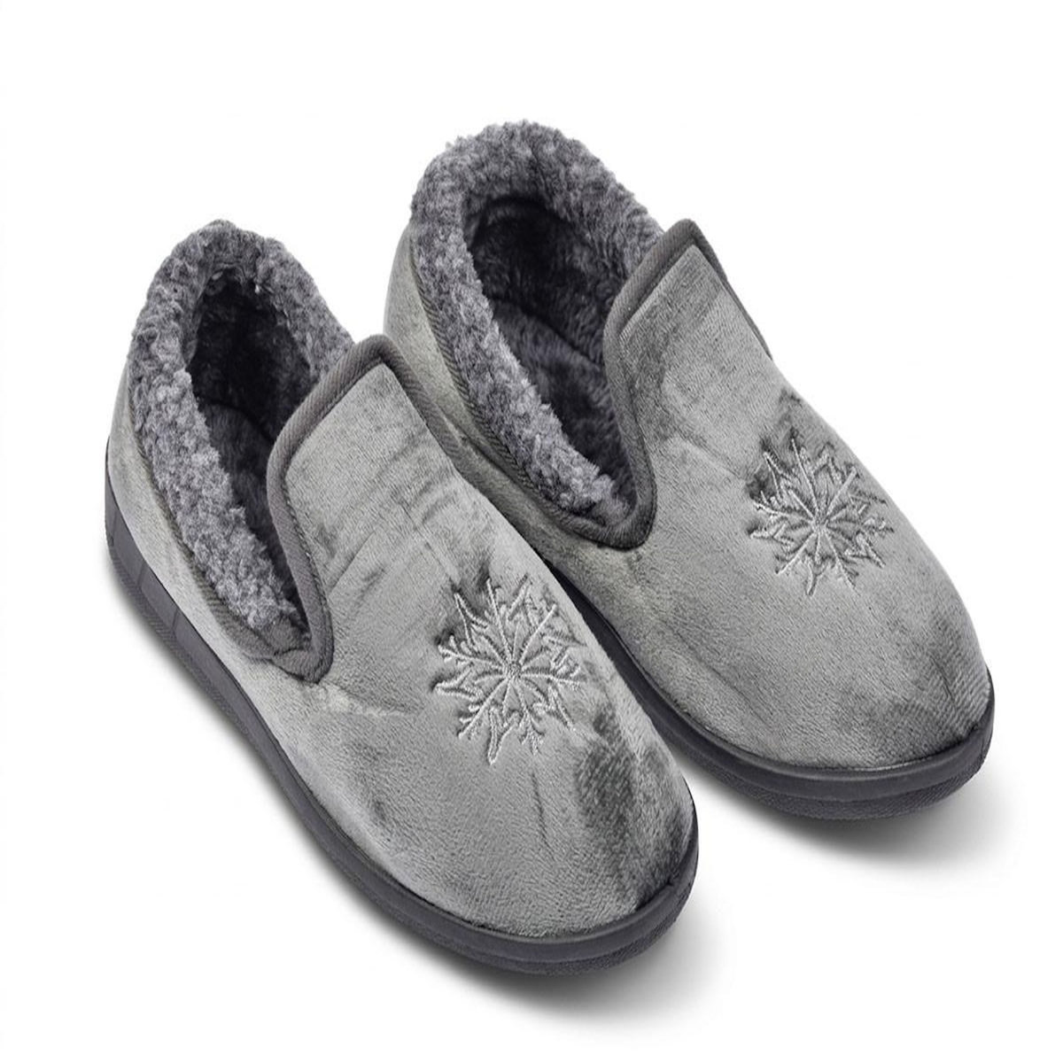 OZABI OZABI Pantoufles Femme Velours Charentaises Chaudes Antidérapantes