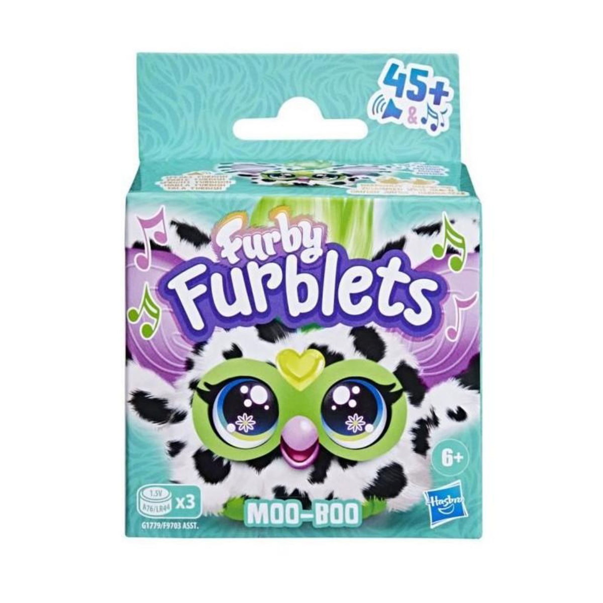 HASBRO Peluche interactive Hasbro Furby Furblets Moo-Boo noir et blanc
