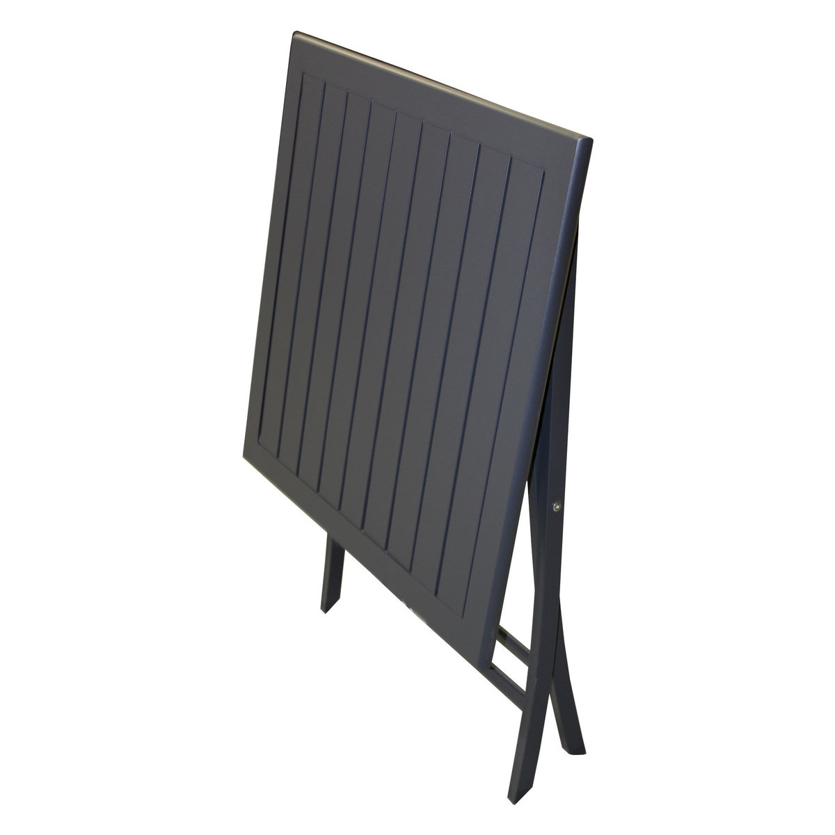 DCB GARDEN Table de jardin pliante 70x70cm aluminium gris anthracite MARIUS