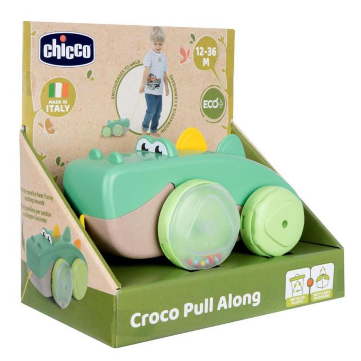 CHICCO Crocodile à tirer Chicco Eco+