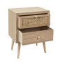 Voir la diapositive 3 : Paris Prix Table de Chevet en Bois 2 Tiroirs  Bessie  50cm Naturel