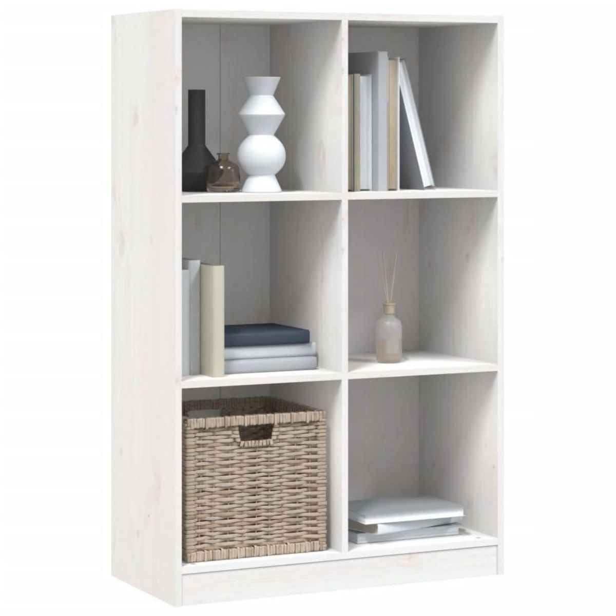 VIDAXL Bibliotheque blanc 70x33x110 cm bois massif de pin