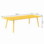 Voir la diapositive 3 : CONCEPT USINE Ensemble table de jardin 234 cm et 10 chaises jaune BERGAME
