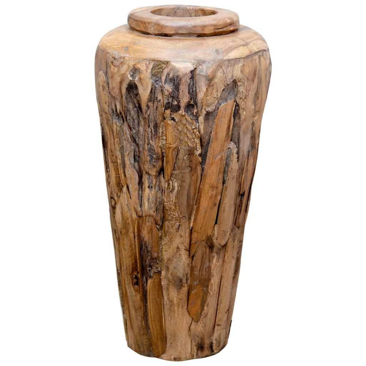 VIDAXL Vase de decoration 40 x 80 cm Bois de teck solide
