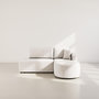 Voir la diapositive 5 : BEST MOBILIER Miro - canapé d'angle droit 4 places convertible avec coffre en velours texturé
