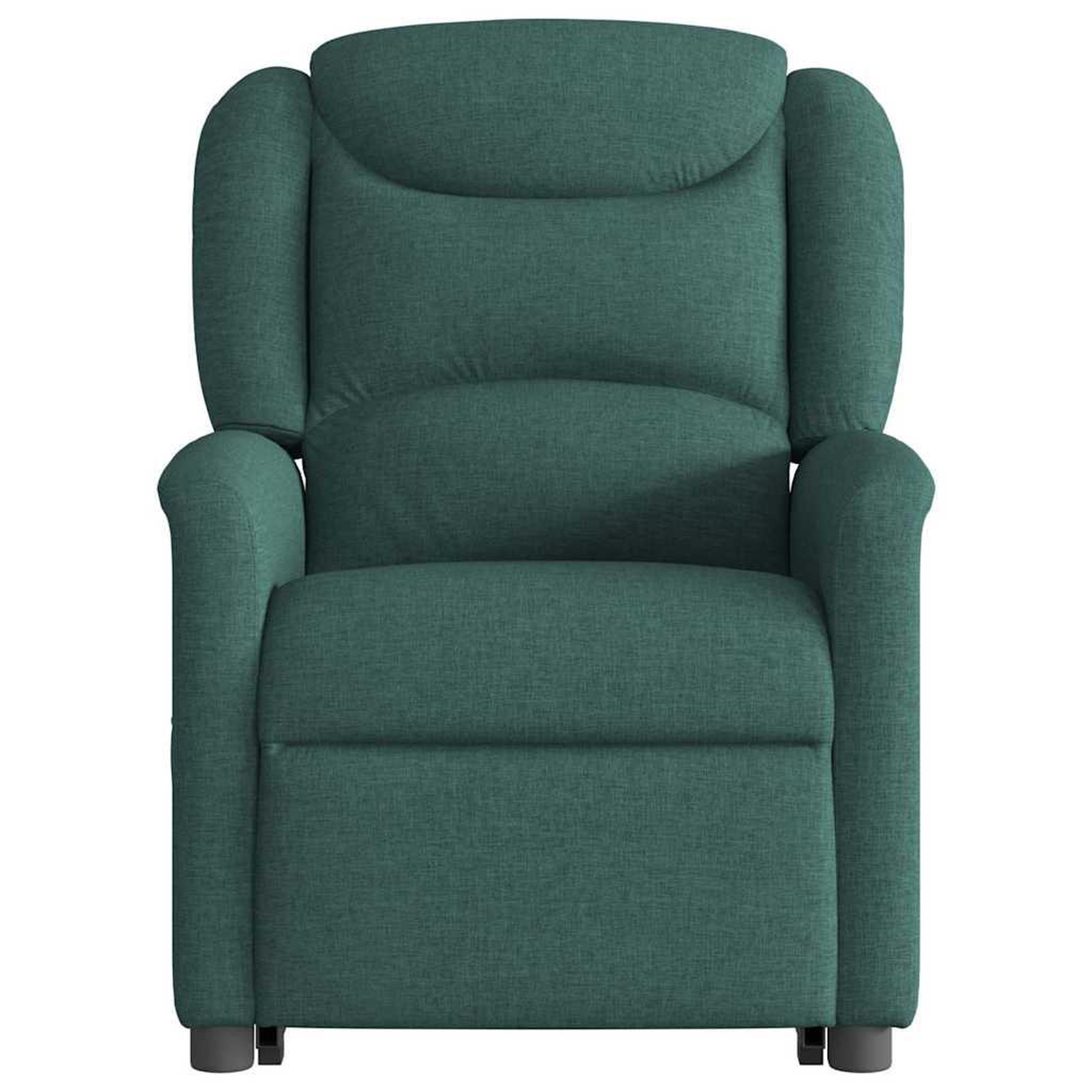 Voir la diapositive 5 : VIDAXL Fauteuil inclinable vert fonce tissu