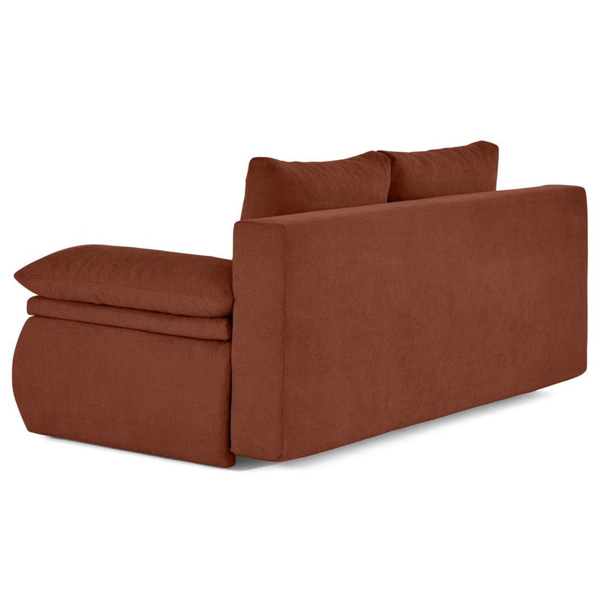 BEST MOBILIER Kurt - canapé 3 places convertible avec coffre en velours texturé