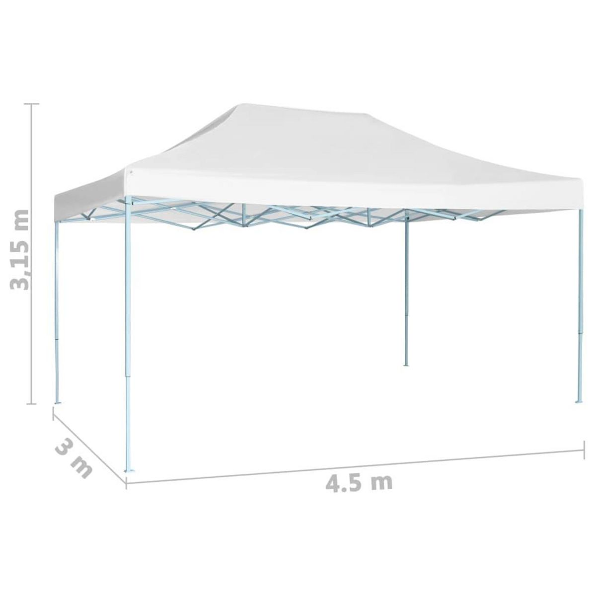 VIDAXL Tente de reception pliable 3x4,5 m Blanc