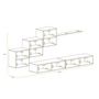 Voir la diapositive 4 : Paris Prix Meuble TV Mural Design  Switch X  330cm Gris