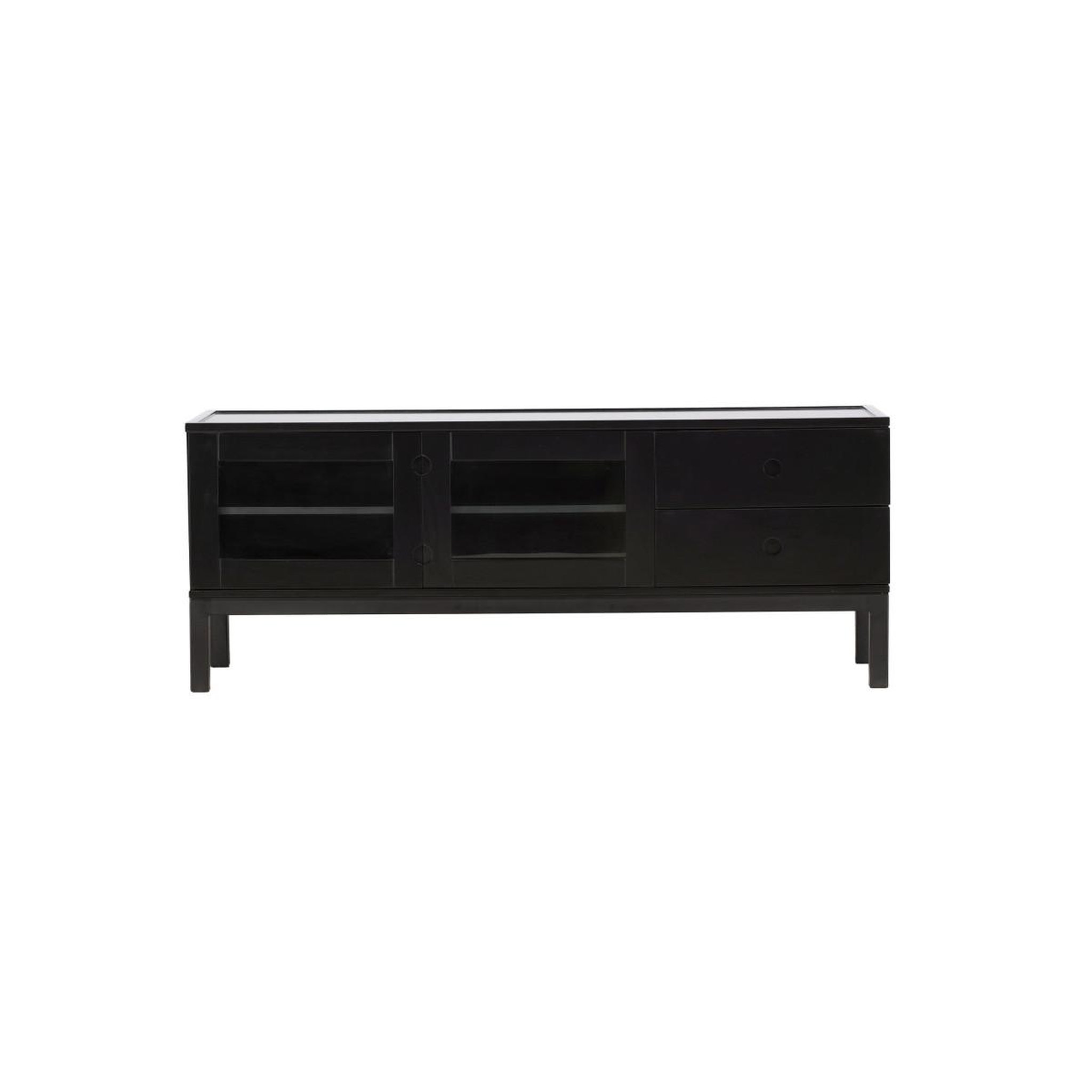 Voir la diapositive 4 : Paris Prix Meuble tv 2 portes & 2 tiroirs  alcoa  150cm noir