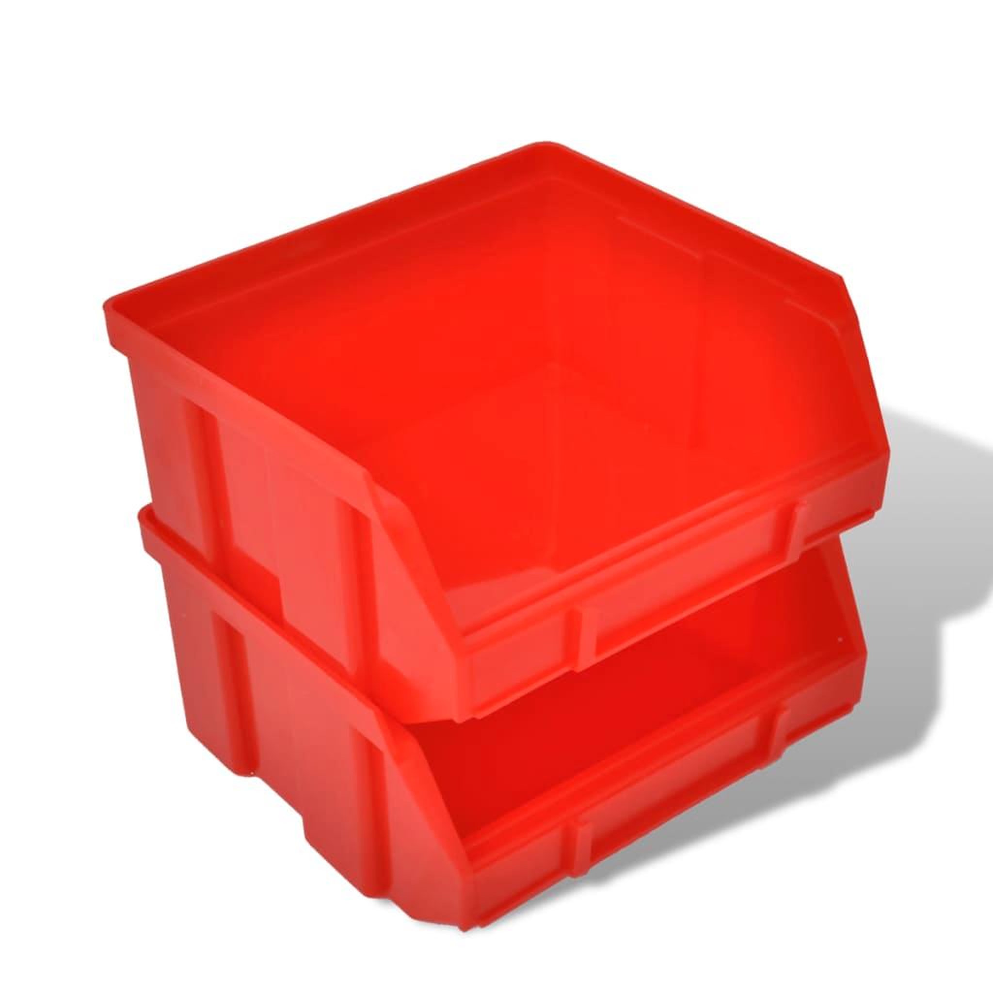 Voir la diapositive 5 : VIDAXL Jeu de paniers muraux de stockage Plastique 30pcs Bleu et rouge