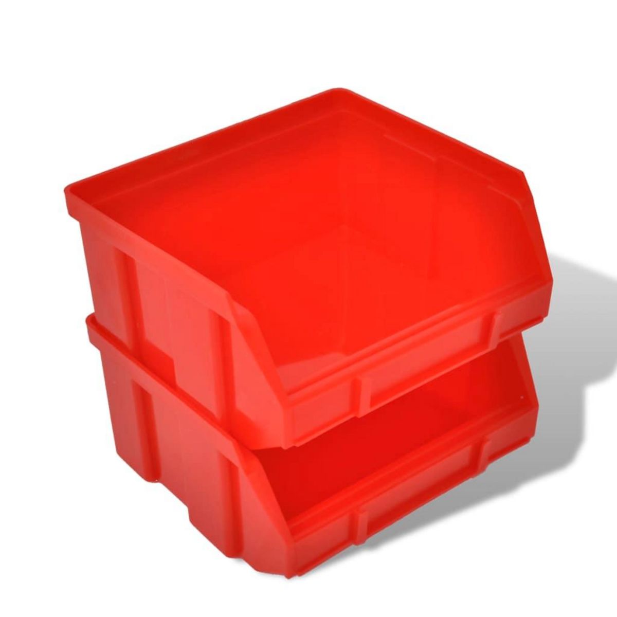 VIDAXL Jeu de paniers muraux de stockage Plastique 30pcs Bleu et rouge