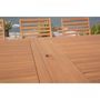Voir la diapositive 4 : MARKET24 Ensemble repas de jardin 8 a 12 personnes - Table extensible 200/250/300 x 100cm + 8 chaises - Bois Eucalyptus FSC