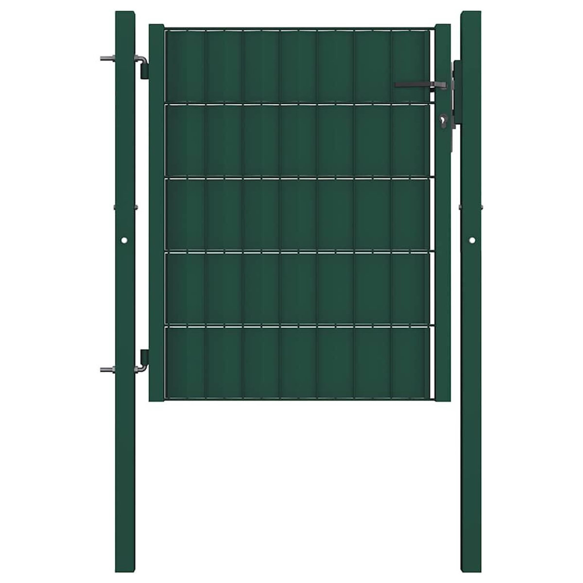VIDAXL Portail de cloture en PVC et acier 100x100 cm vert
