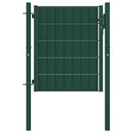 VIDAXL Portail de cloture en PVC et acier 100x100 cm vert