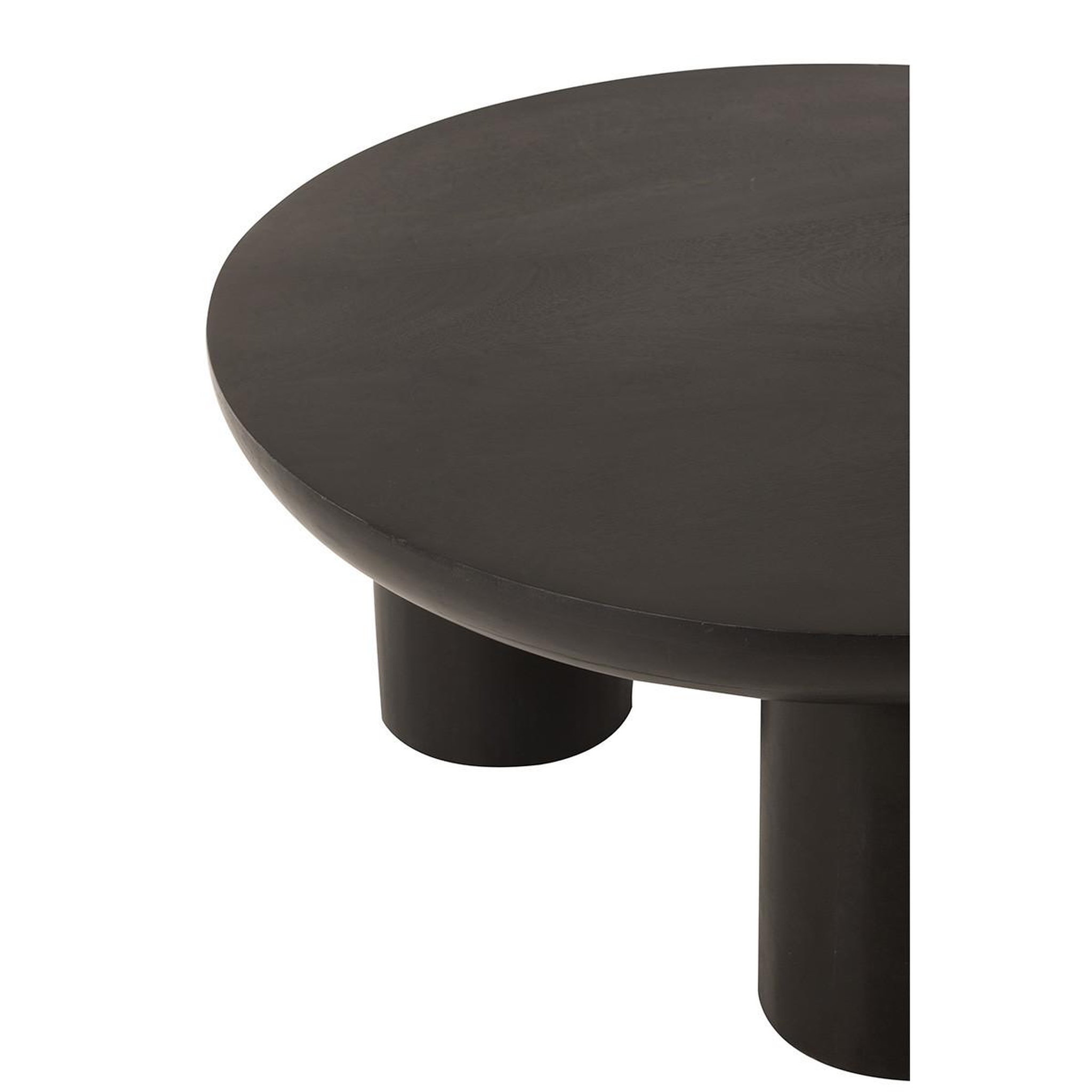 Voir la diapositive 4 : J-LINE Table basse trio en bois  cave  90cm noir