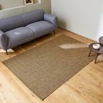 SWEEEK Tapis intérieur/extérieur effet jute coloris caramel, stabilisé aux UV. Coloris disponibles : Marron