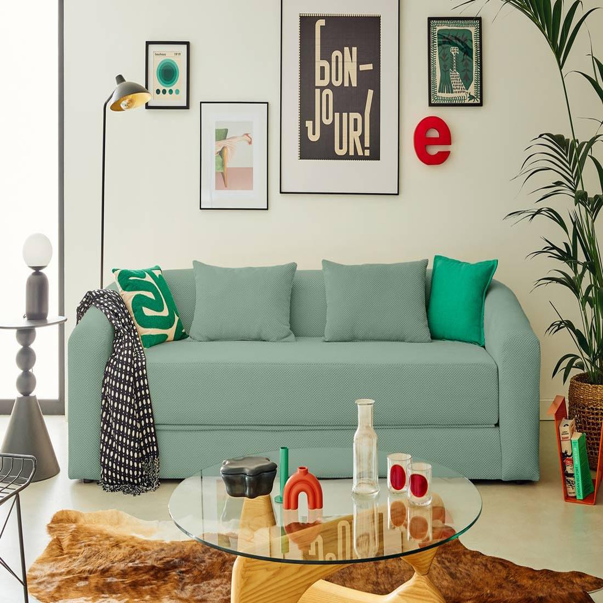 Voir la diapositive 1 : BEST MOBILIER Nuvia - canapé convertible déplimousse 3 places en velours texturé