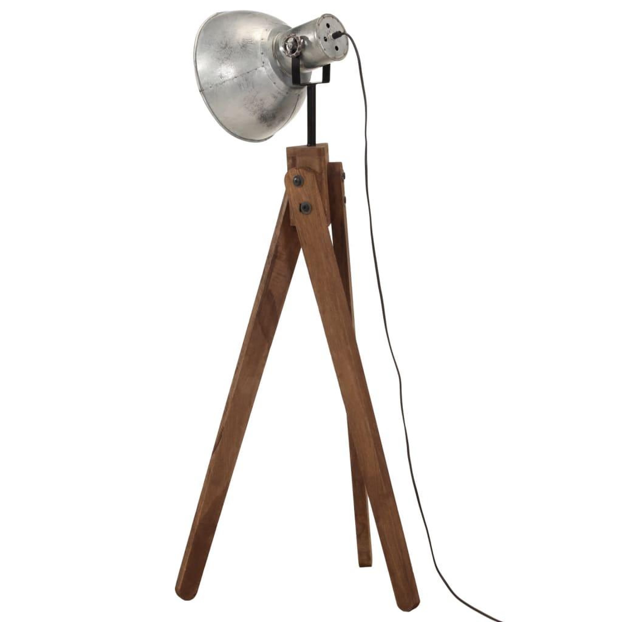 Voir la diapositive 5 : VIDAXL Lampadaire 25 W argent vintage 45x45x120 cm E27