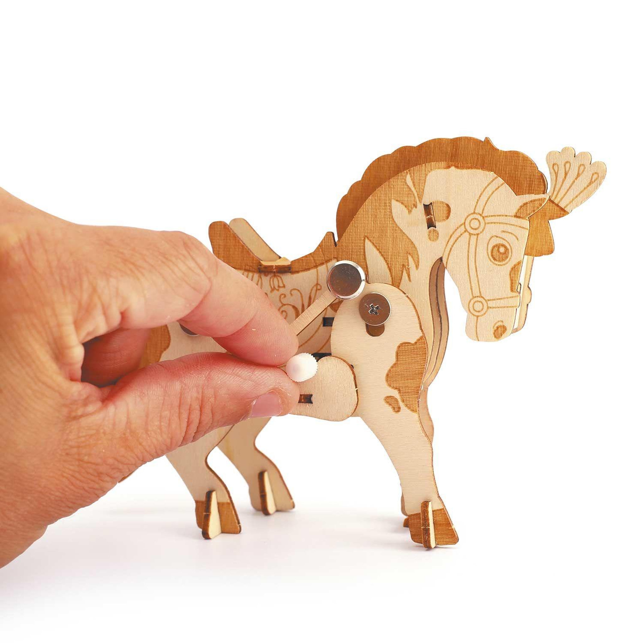 Voir la diapositive 2 : Graine créative Maquette 3D mécanique Cheval 14 cm