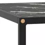 VIDAXL Table basse Noir avec verre marbre noir 80x80x35 cm