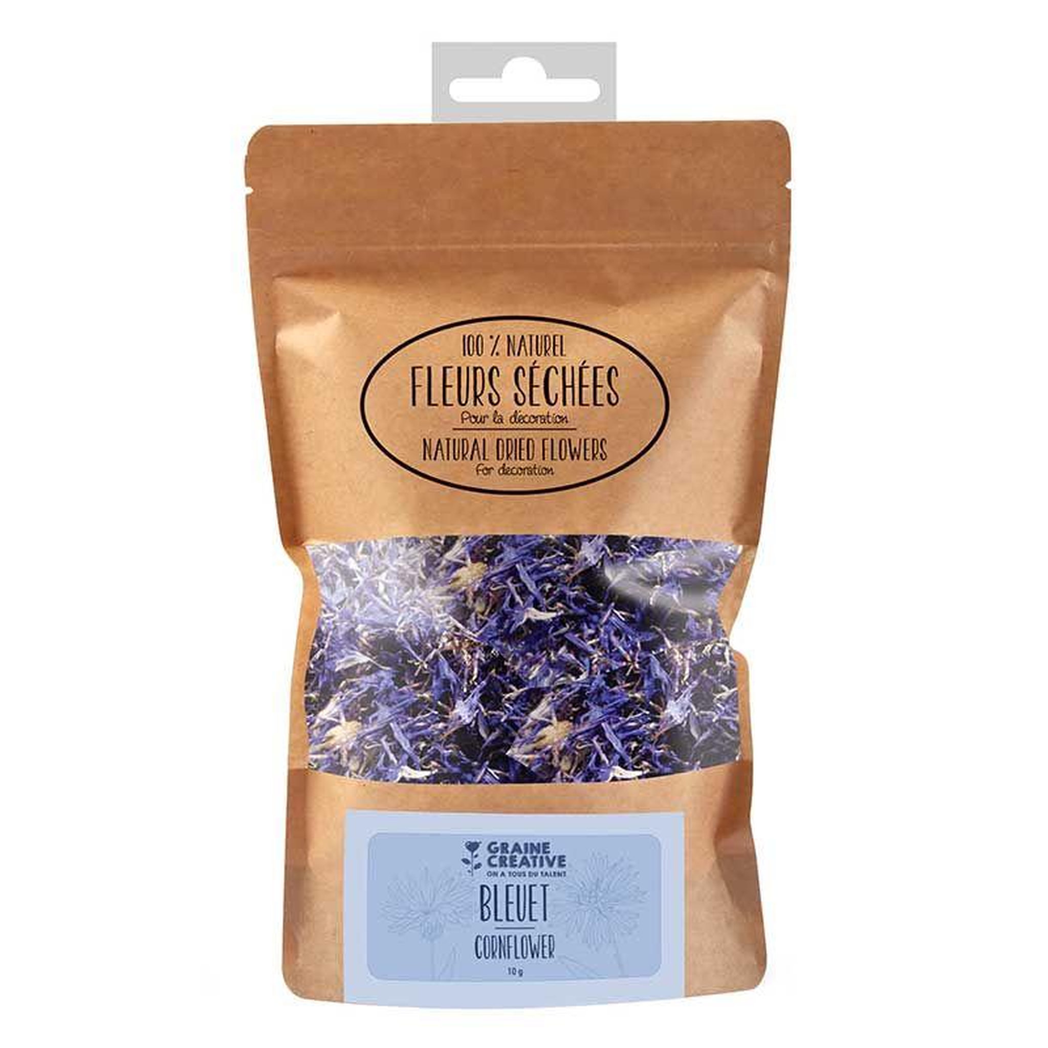 Voir la diapositive 2 : Graine créative Fleurs séchées décoratives bleuet 10 g