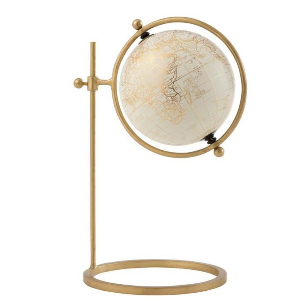 Paris Prix Globe Ajustable Déco  Cercle  35cm Or & Blanc