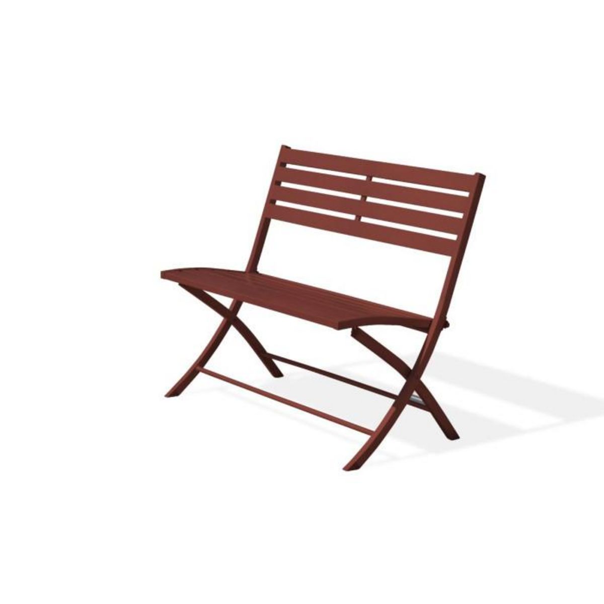 Paris Prix Banc de Jardin Pliant  Marius  95cm Rouge Carmin