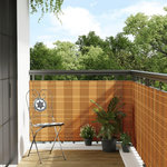 VIDAXL Paravent de balcon marron clair 600x100 cm resine tressee