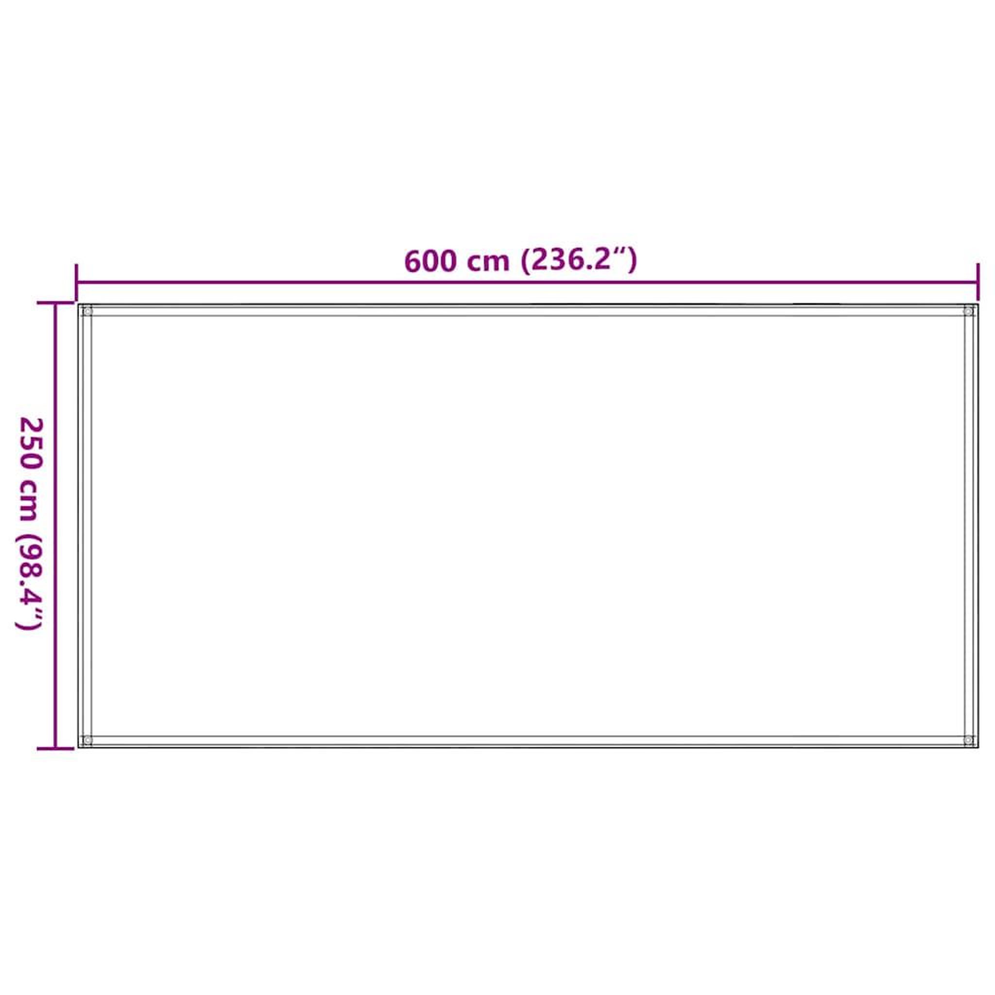 Voir la diapositive 6 : VIDAXL Tapis de tente 250x600 cm anthracite et blanc