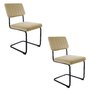 Voir la diapositive 1 : Leitmotiv 2 Chaises cantilevers design velours Keen