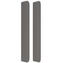 Voir la diapositive 4 : VIDAXL Tete de lit avec oreilles Gris 163x16x118/128 cm Similicuir