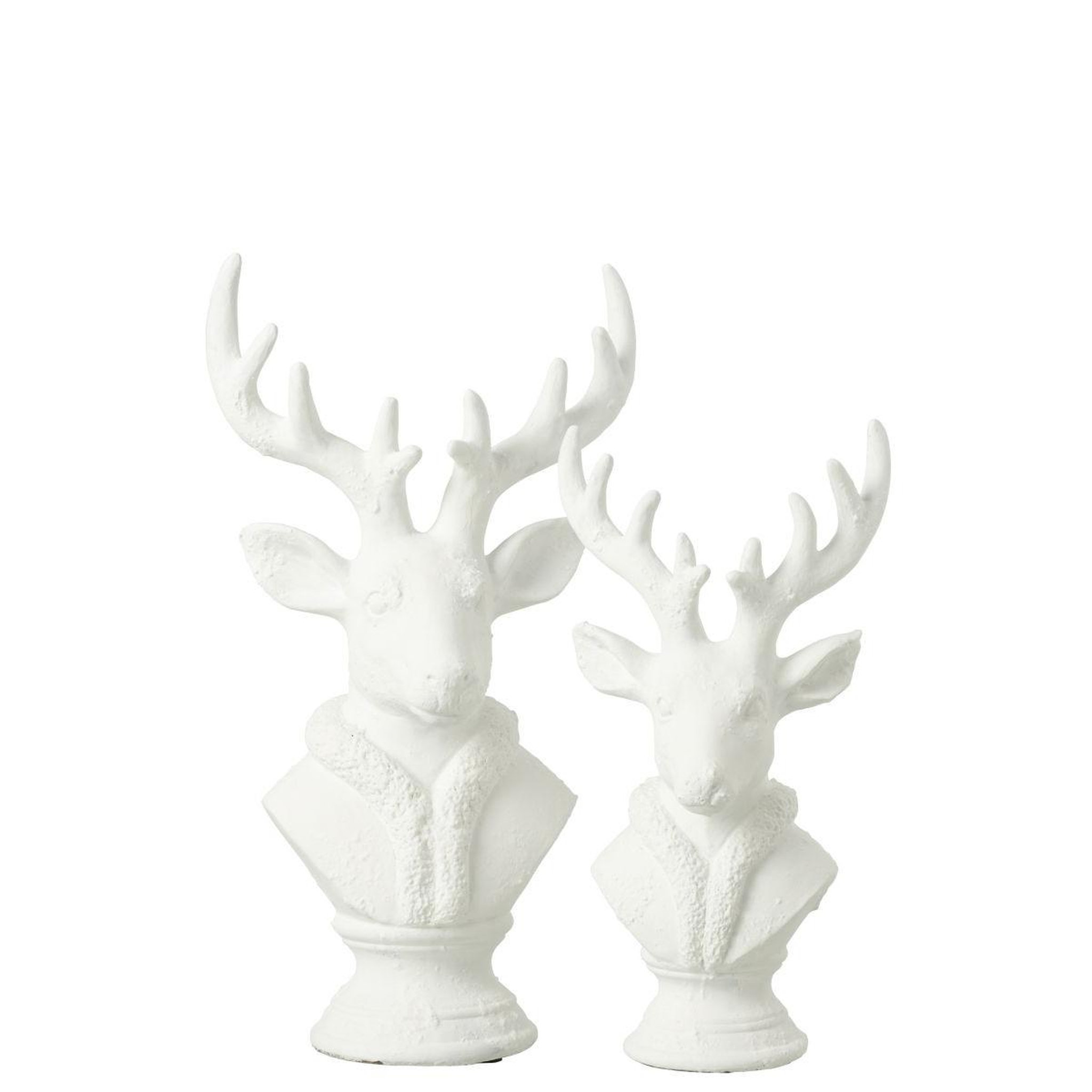 Voir la diapositive 3 : J-LINE Tête de cerf en résine  courchevel  38cm blanc