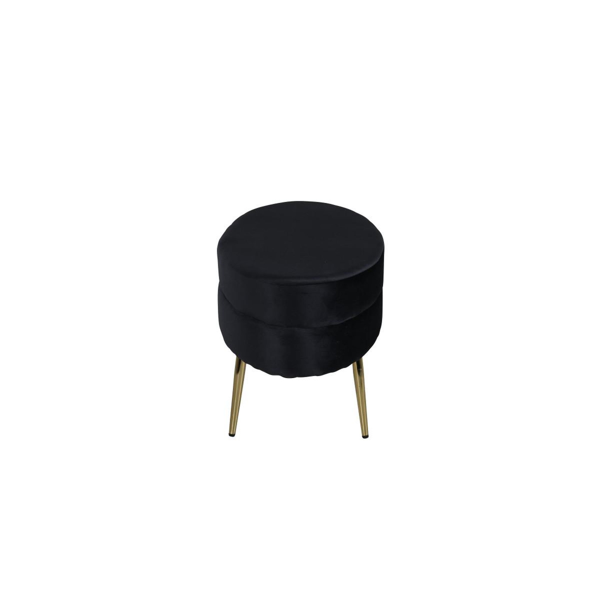Voir la diapositive 3 : Paris Prix Pouf design en velours  otto  100cm noir