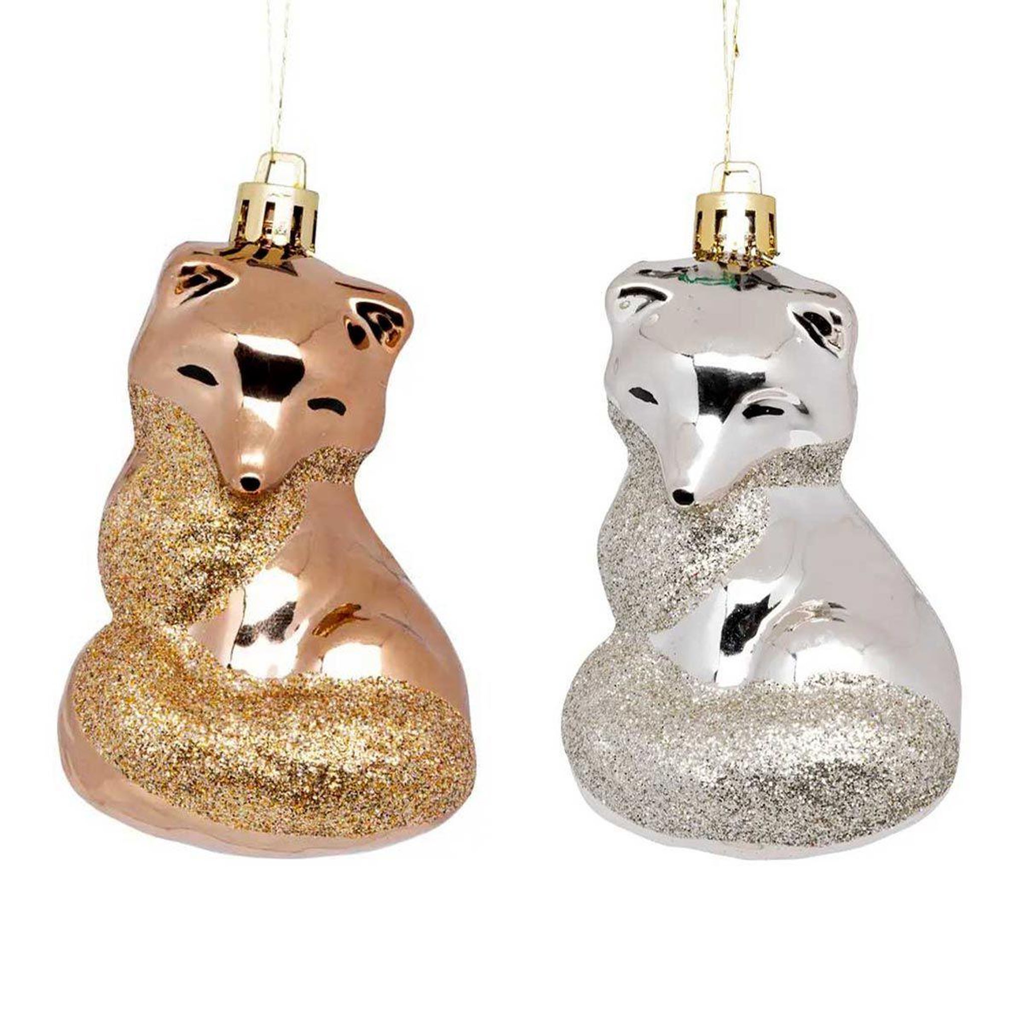 ATMOSPHERA Lot de 2 sujets de noël  renard  10cm multicolore