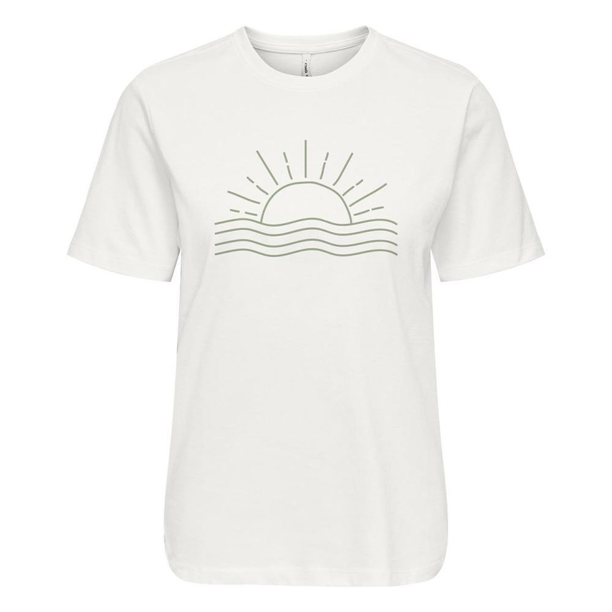 Voir la diapositive 1 : Only T-Shirt Blanc/Vert Femme Only Lanya