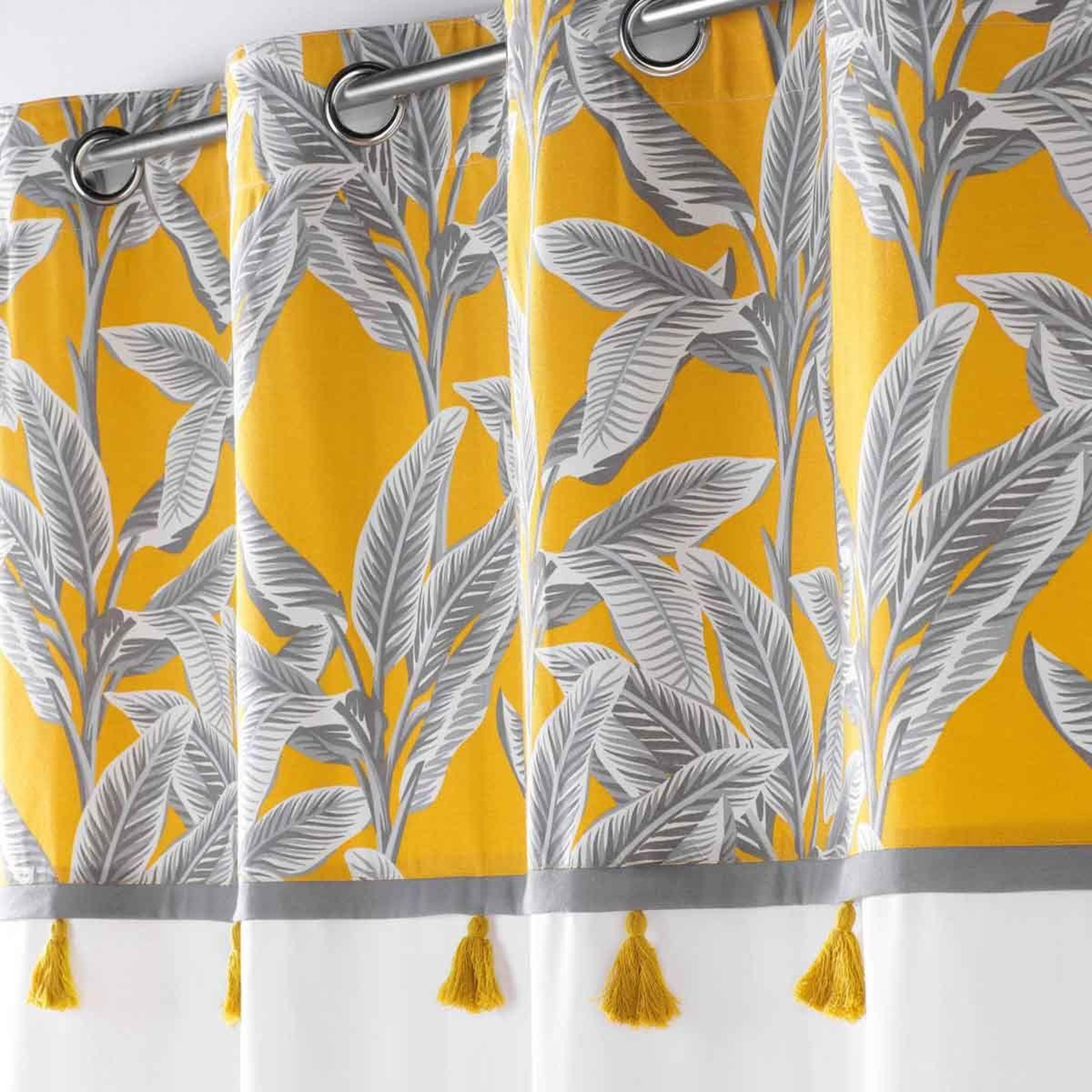 Voir la diapositive 2 : Douceur d'Intérieur Rideau à œillets  isibelle  140x240cm jaune