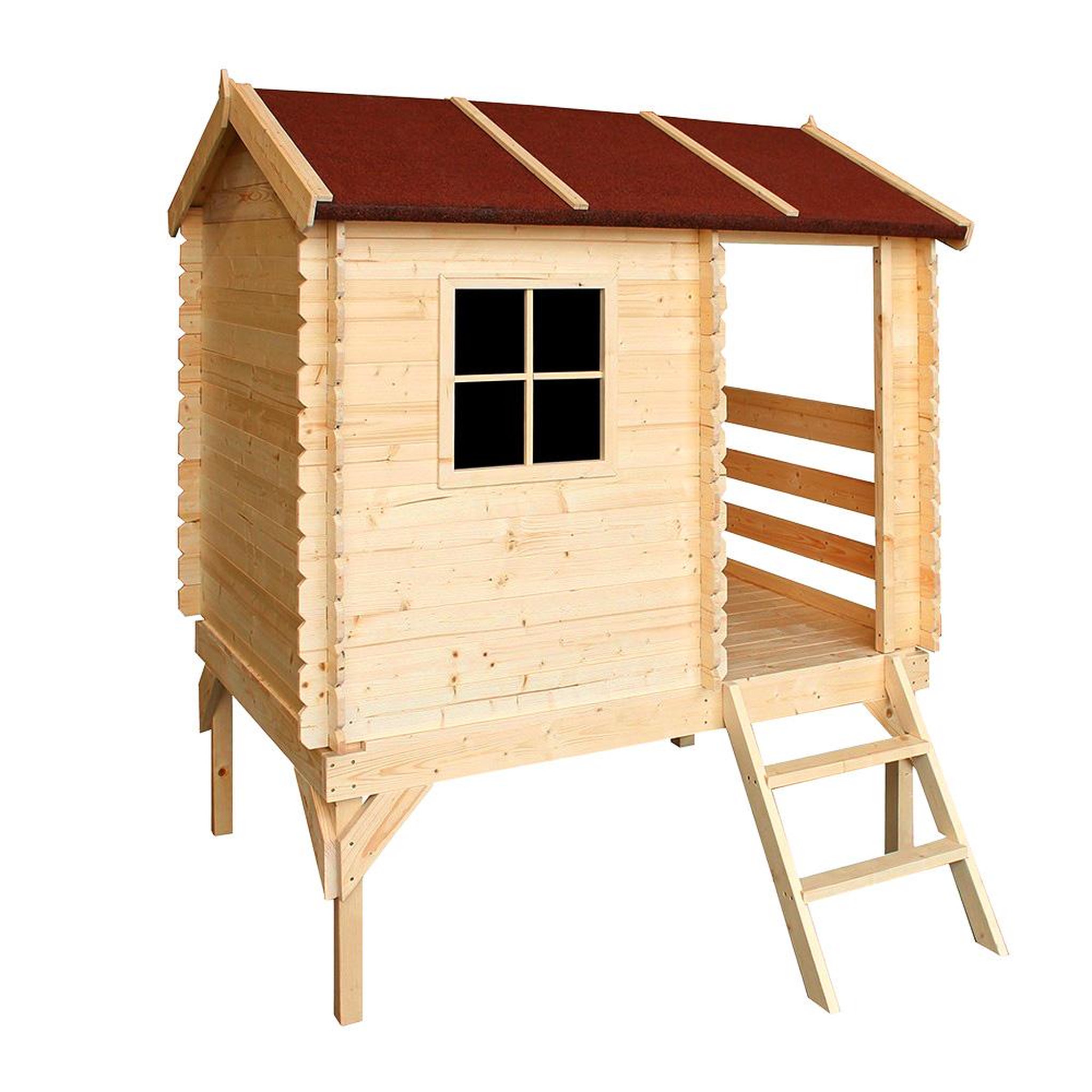 Voir la diapositive 2 : TIMBELA Maison en bois pour enfants - maison de jeux pour l'extérieur 182x146xh205cm/1.1m2 m501b