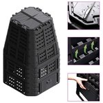 VIDAXL Composteur de jardin Noir 93,3x93,3x146 cm 1000 L