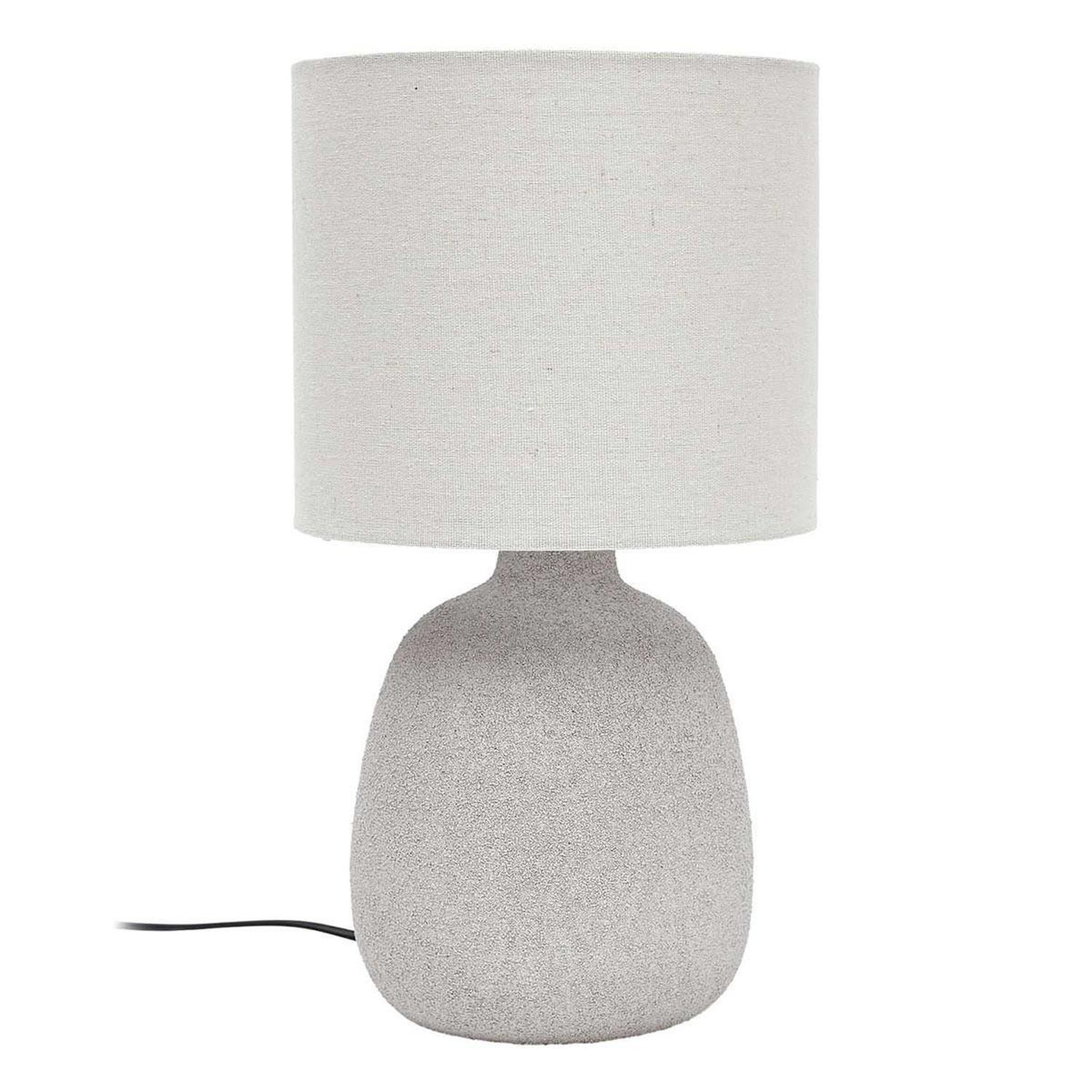 The Home Deco Factory Lampe à poser en terre cuite  embossée  40cm argent