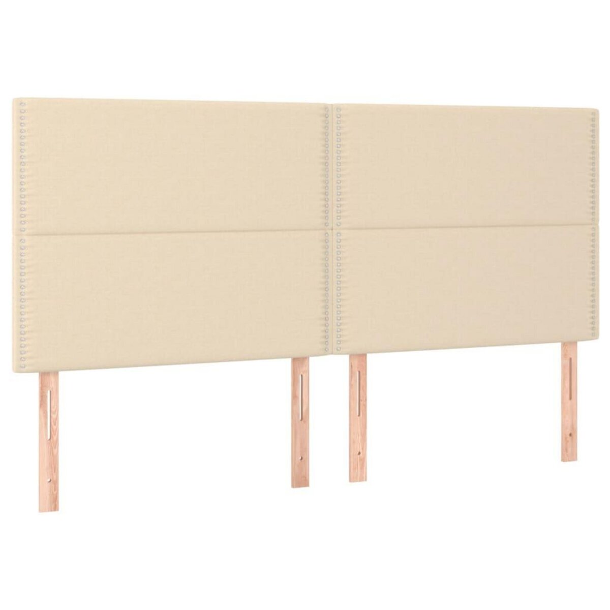 VIDAXL Tete de lit a LED Creme 180x5x118/128 cm Tissu