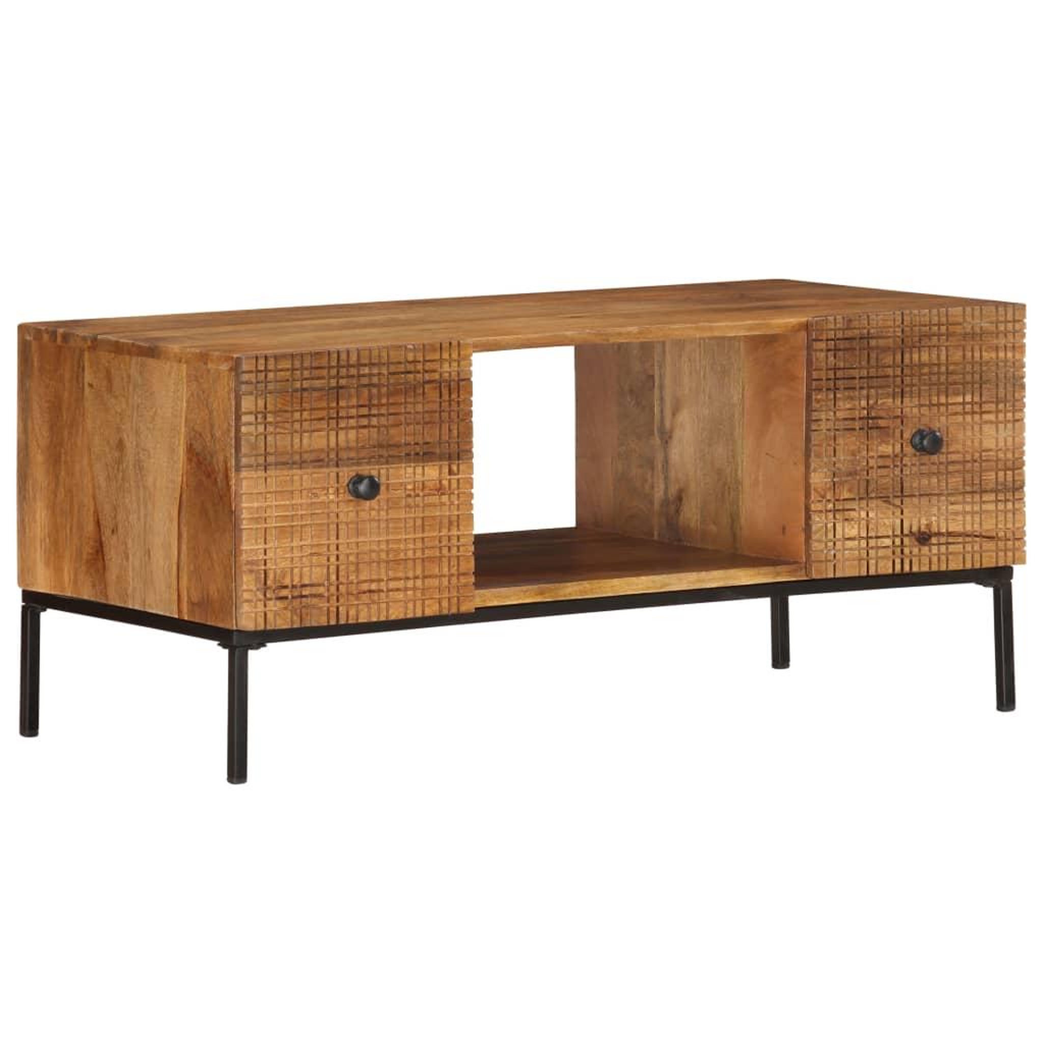Voir la diapositive 1 : VIDAXL Table basse 90x45x40 cm Bois de manguier massif