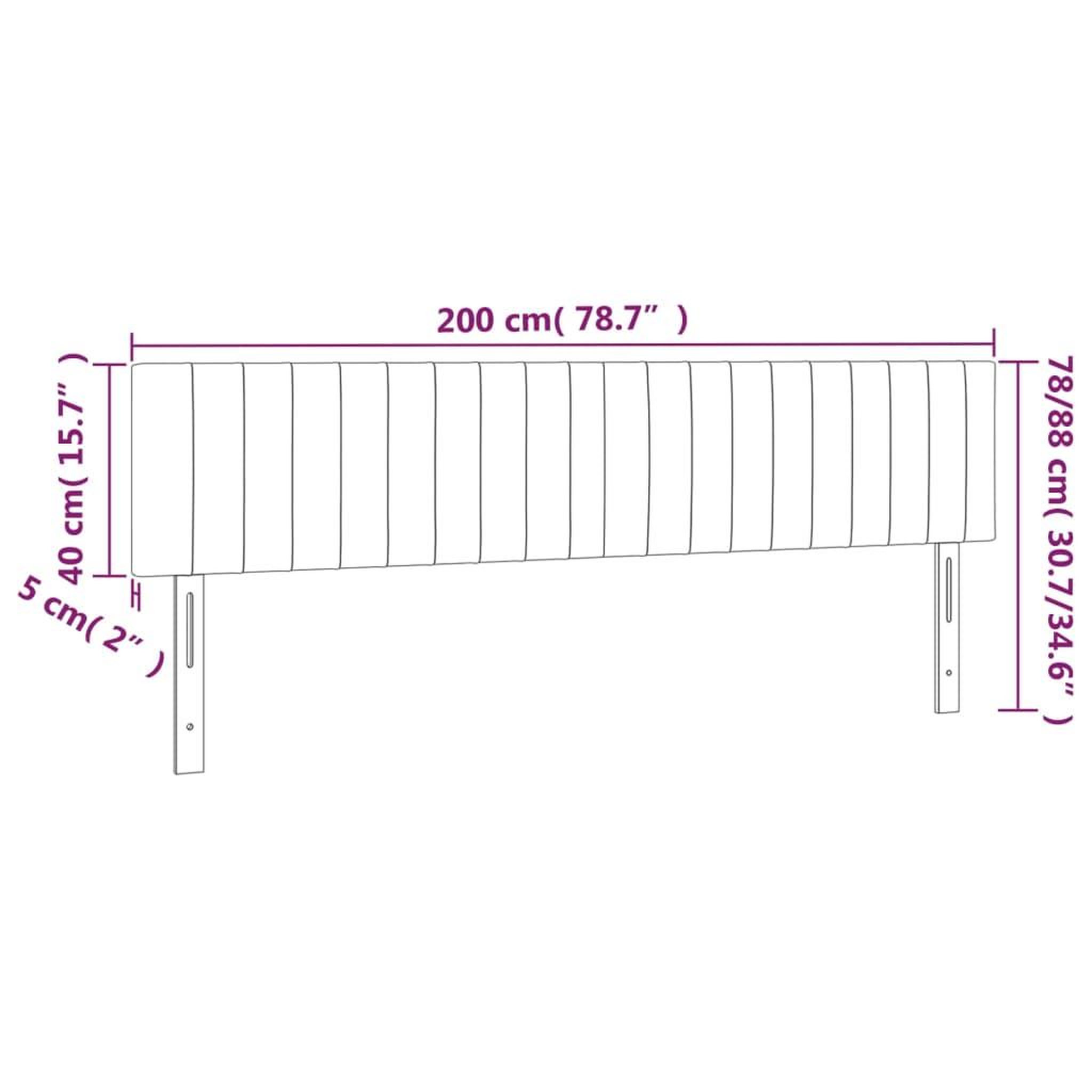 Voir la diapositive 6 : VIDAXL Tetes de lit 2 pcs Gris fonce 100x5x78/88 cm Tissu